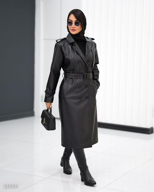 پالتو چرم مدل شبرنگ کد2373