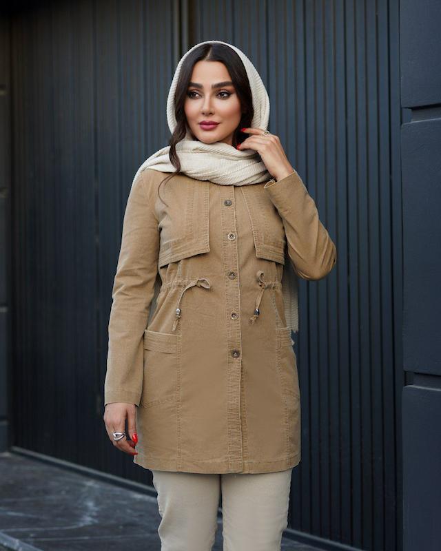 مانتو زنانه یقه مردانه مدل پالیزکد769