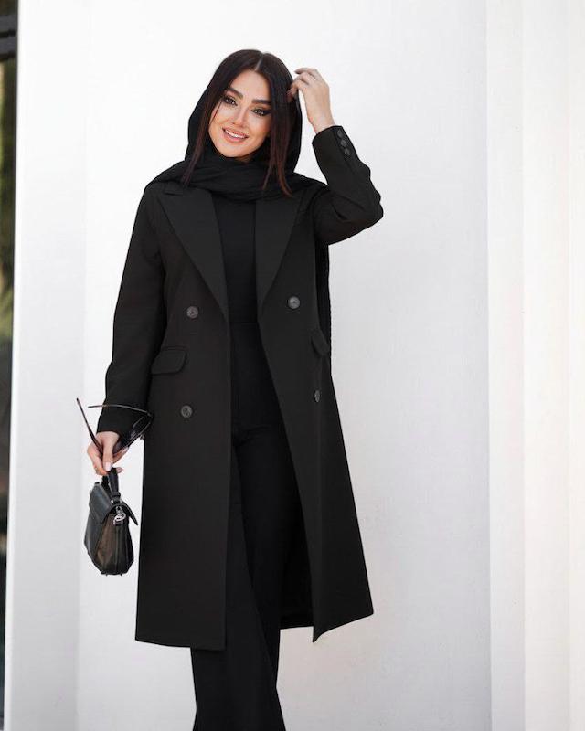 مانتو یقه بلیزری مدل نادیا