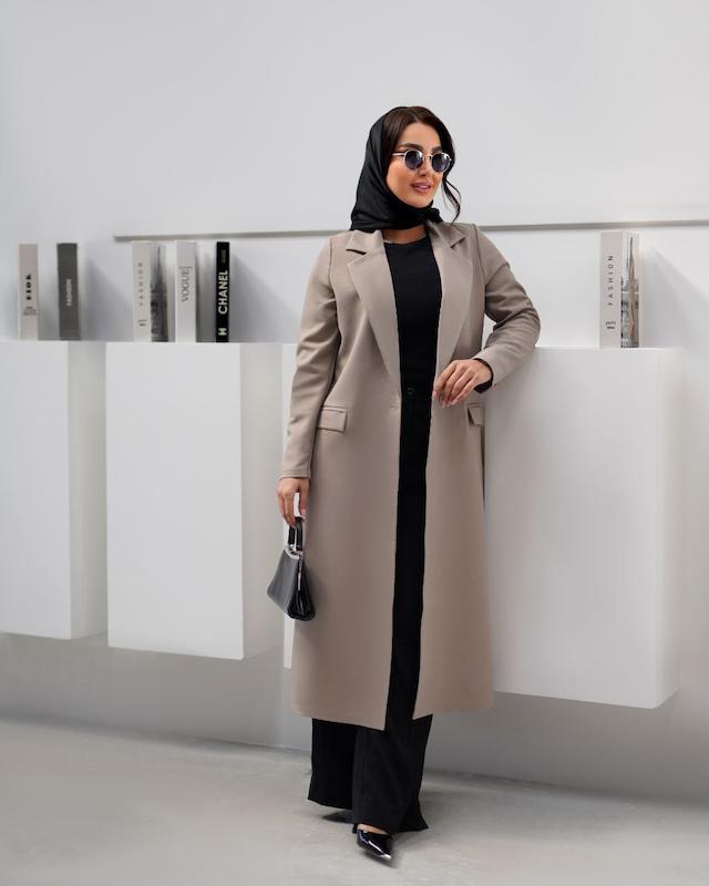 کت بلند یقه انگلیسی زنانه مدل هوژان