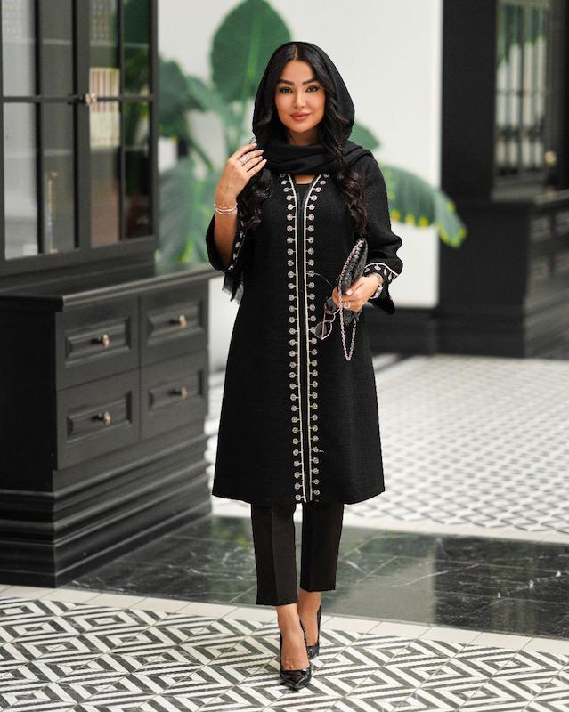 مانتو شانتون اندونزی گلدوزی طرح لیزر