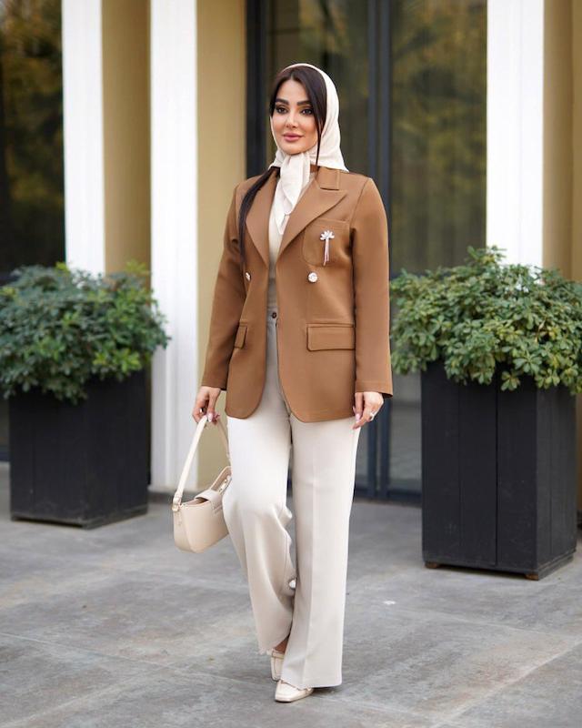 کت شلوار زنانه کرپ مازراتی مدل دلبر