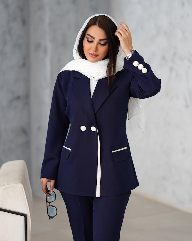 کت شلوار یقه انگلیسی 