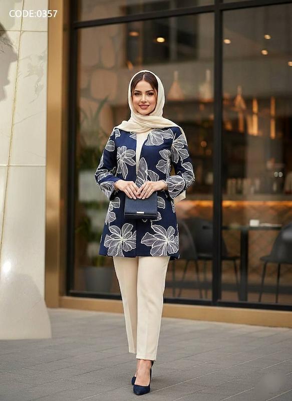 کت لنین گلدوزی کد0357