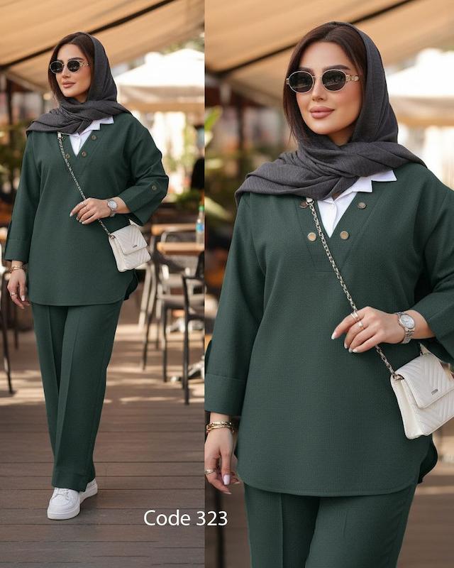 ست تونیک شلوار اسپرت دخترانه کد323