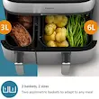 هواپز و سرخ‌کن بدون روغن دوقلو فیلیپس مدل NA555/09 (Philips Airfryer Dual Basket)