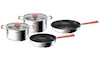 سرویس پخت‌وپز ۶ پارچه استیل تفال مدل Opti'Space (Tefal Opti'Space Stainless Steel Set)