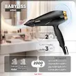 سشوار حرفه‌ای بابیلیس مدل ۶۷۰۴ (Babyliss 6704E) - موتور ۲۰۰۰ وات AC