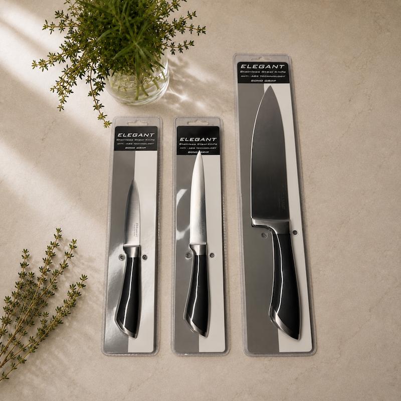 ست 3 تایی چاقو سرآشپز تیغه سوئیسی