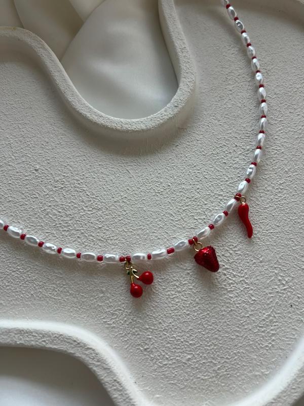 گردنبند مروارید🍓🍒🌶️