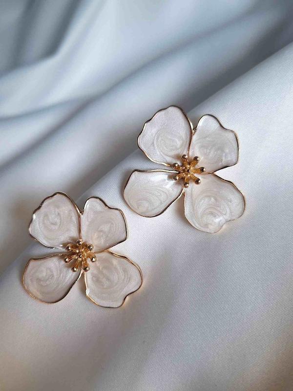 گوشواره میناکاری گل