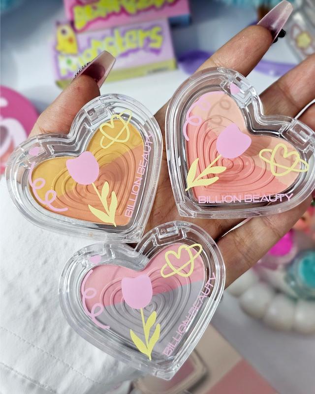 رژگونه دورنگ قلبی