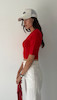 تیشرت زنانه  یقه هفت red