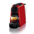 دستگاه Nespresso Essenza Mini DeLonghi قرمز روی میز آشپزخانه