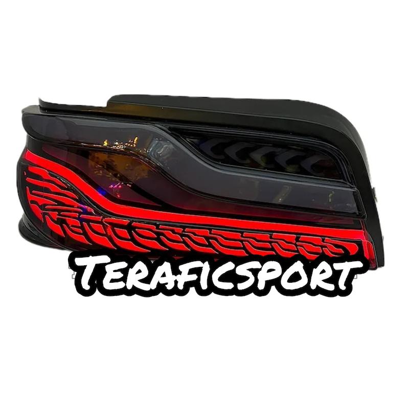 چراغ عقب پارس سه بعدی طرح BMW گلدار 2 عددی دودی