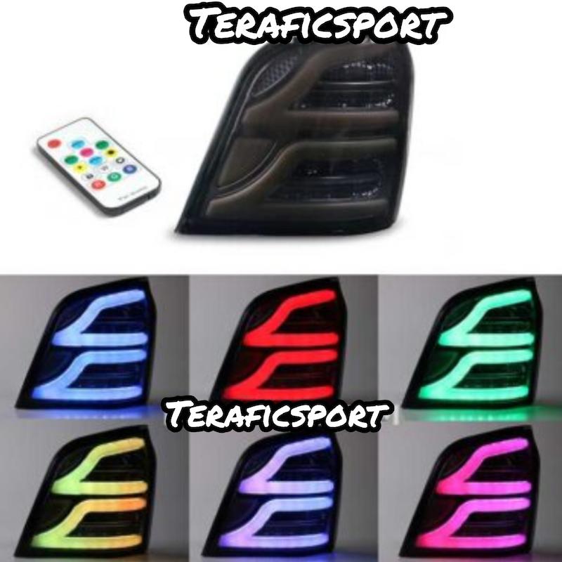 چراغ عقب 111 طرح بنزی ا 2 عددی مولتی کالر 