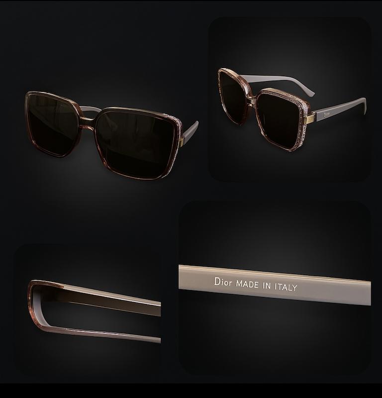 عینک آفتابی زنانه دیور قهوه ای با UV400