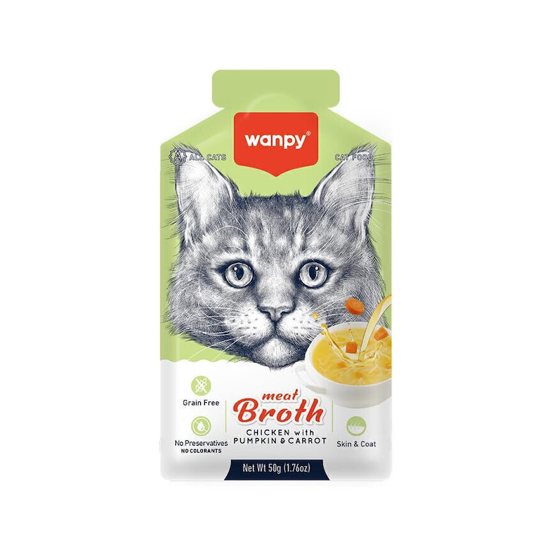 سوپ گربه ونپی با طعم مرغ، کدوحلوایی و هویج