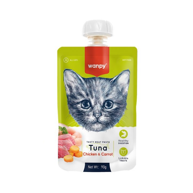 پودینگ گربه ونپی با طعم ماهی تن، مرغ و هویج