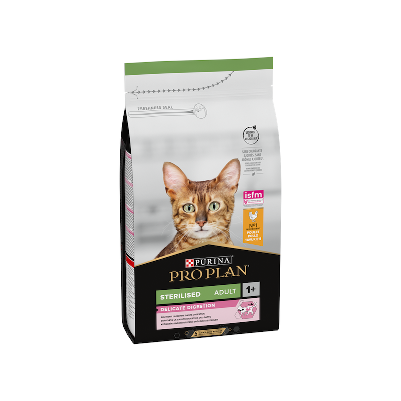 غذا خشک پروپلن گربه بالغ عقیم دلیکیت دایجستشن طعم مرغ وزن Purina Pro Plan Sterilised Adult Delicate Digestion Dry Cat Food with Chicken
