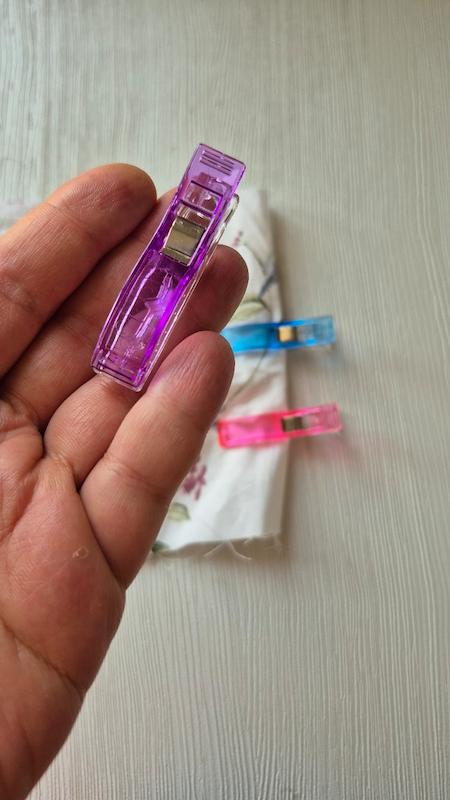 بسته 5عددی گیره رنگی پارچه سایزبزرگ