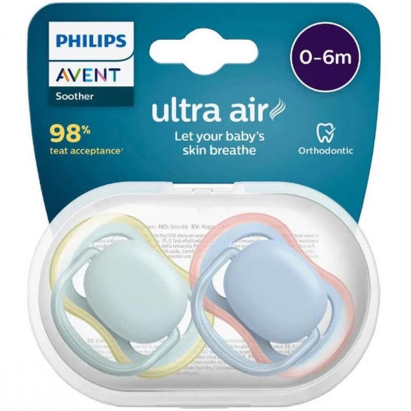 پستانک الترا ایر 0-6 ماه آبی و سبز فیلیپس اونت Philips Avent - AVN085-11