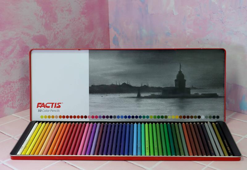 مداد رنگی ۵۰ رنگ برند فکتیس