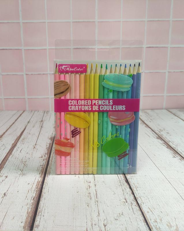 مداد رنگی ۱۸ رنگ پاستلی مدل ماکارون 