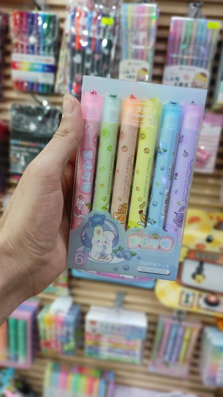 ماژیک هایلایت پاکن دار ۶ رنگ