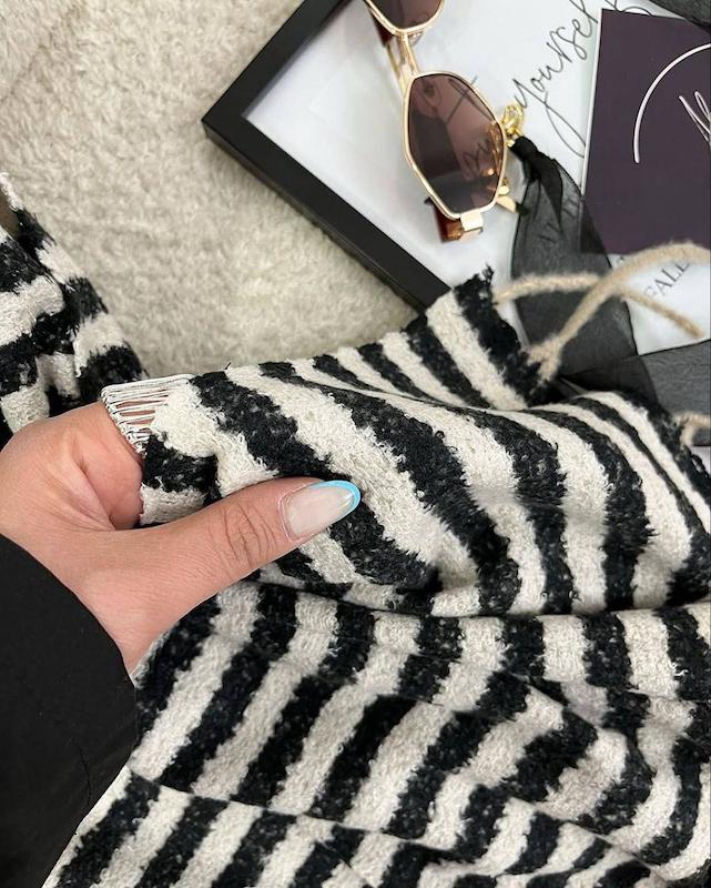 شال موهر طرح زبرا