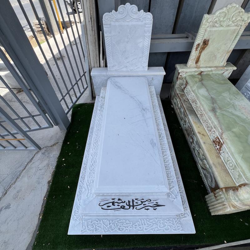 مقبره و سنگ مزار سفید با CNC 