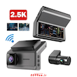 دوربین ثبت وقایع خودرو با کیفیت ضبط  2.5K ، دو دوربین با وای‌فای با صفحه نمایش 3 اینچ
