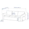 مبل 3 نفره ایکیا مدل EKTORP کد 195.089.99
