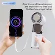پنکه دستی شارژی MF120 | پنکه گردنی و رومیزی با پاوربانک 6000mAh
