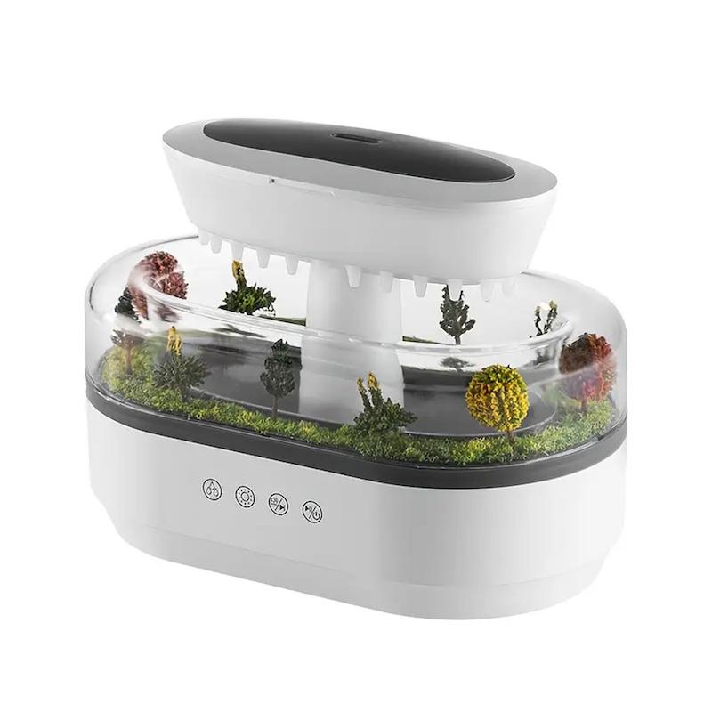 بخور سرد و خوشبو کننده طرح جنگل آمازون با صدای جنگل و آب - سفید