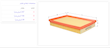 فیلتر هوا سرکان کد 1191 مناسب خودرو هیوندا ورنا 