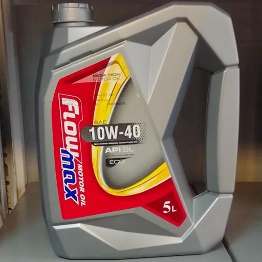 روغن موتور فلو مکس 10W40 SL  اکو نیمه سنتتیک حجم 5 لیتر