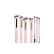 ست براش حرفه‌ای صورت و چشم مانژ رنگ صورتی | MAANGE Makeup Brushes Set
