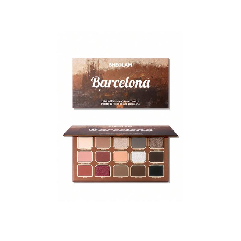 پالت سایه چشم ۱۵ رنگ شیگلم مدل Bliss In Barcelona