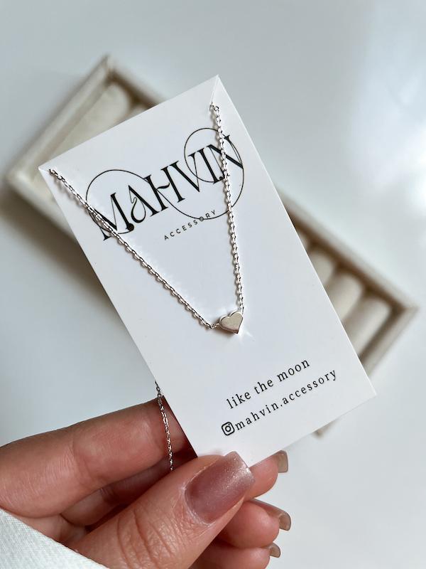 گردنبند قلب ابکاری نقره