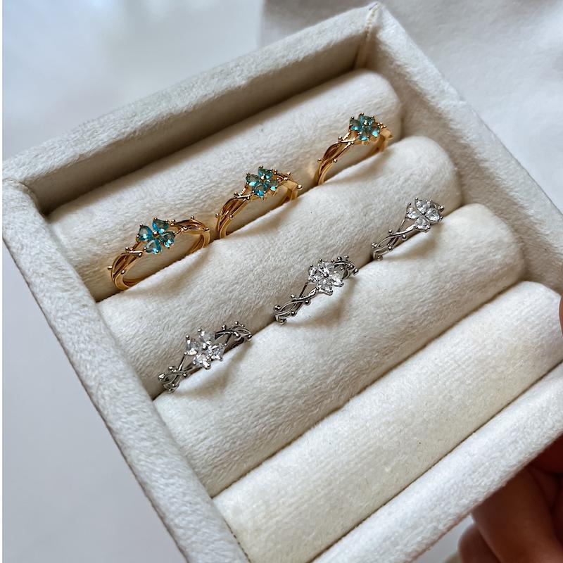 انگشتر گل جواهری