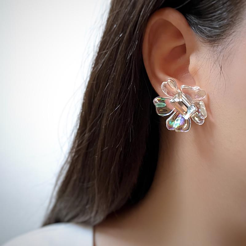 گوشواره نگین مستطیل