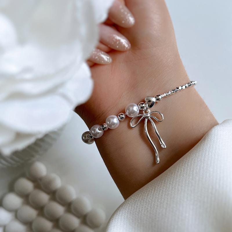 دستبند پاپیون مروارید