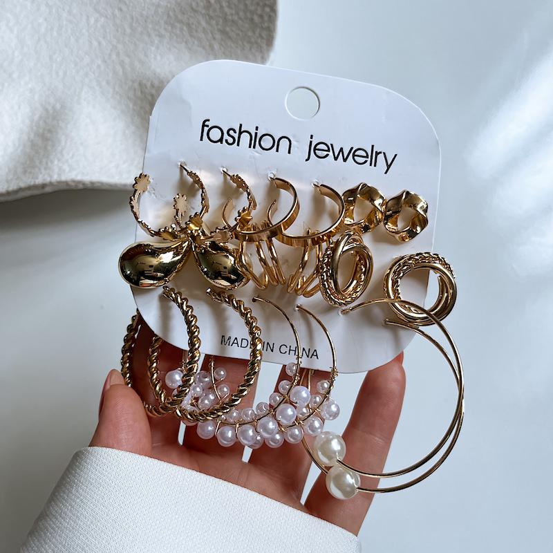 پک گوشواره مروارید حلقه