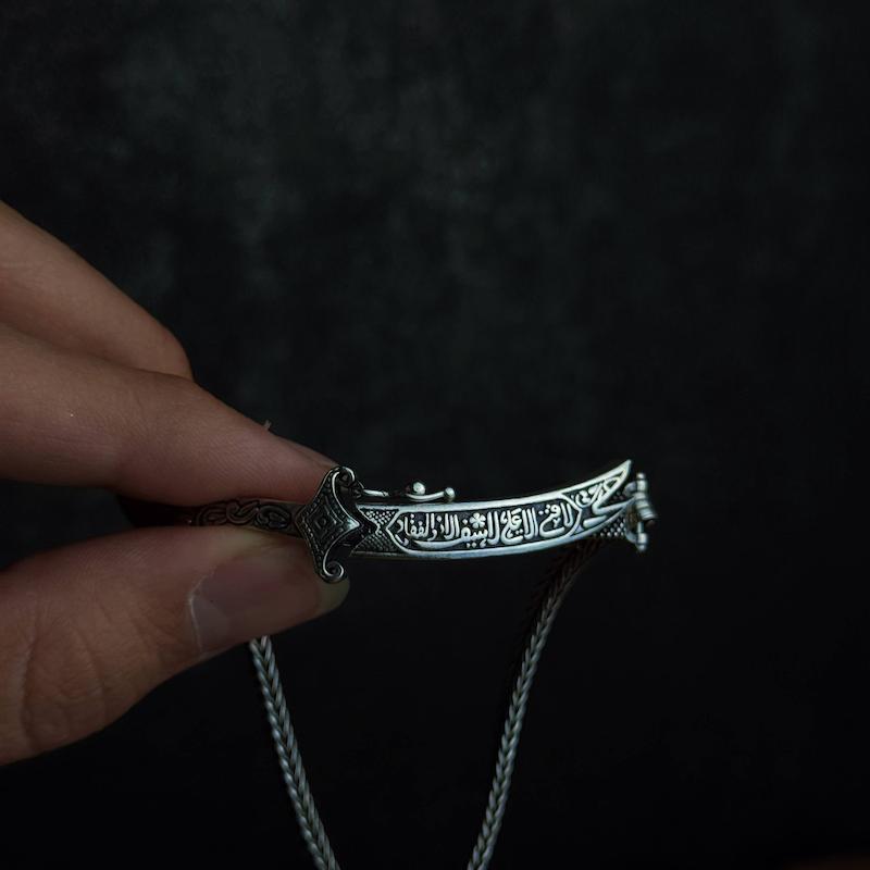 دستبند(لافتیٰ)غلاف دار نقره