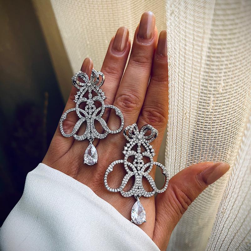گوشواره جواهری عروس