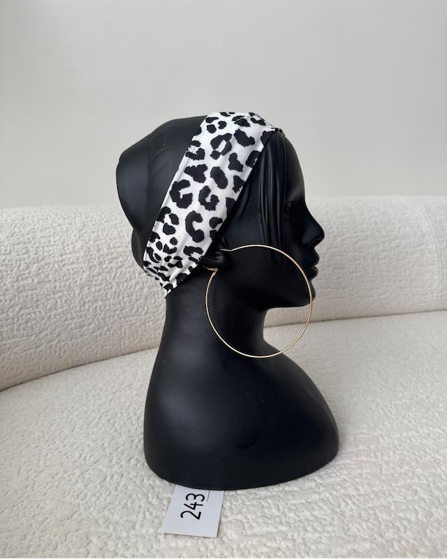 هدبند پلنگی سفید مشکی 🤍🖤