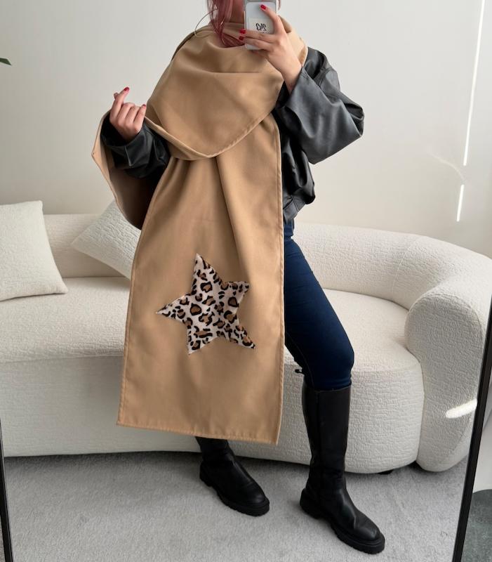 شال/شالگردن Beige wildstar 🍨🐆