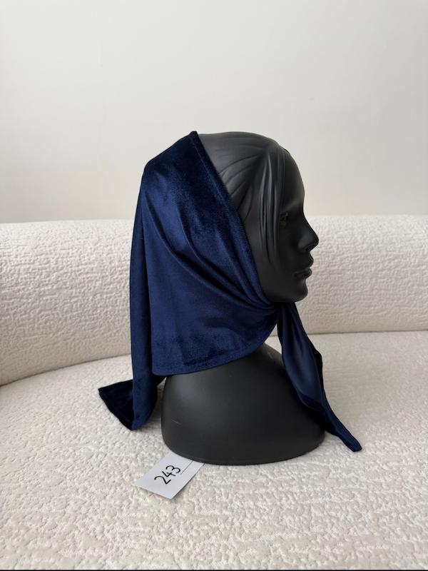 مینی اسکارف مخمل سرمه ای 🌌