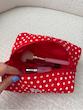Polka makeup bag (قرمز خالخالی ) 🍓